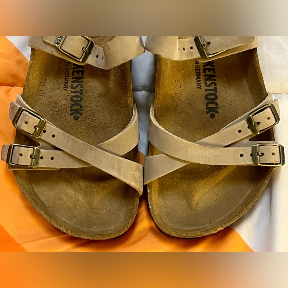 Birkenstock Franca women’s sandals - tobacco oiled leather - size 38 reg - US 7